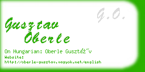 gusztav oberle business card